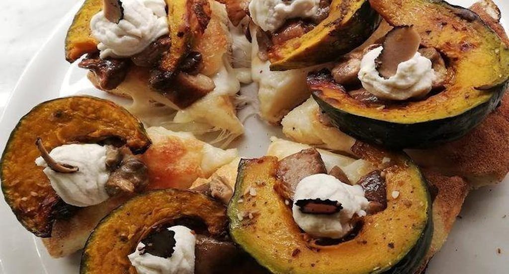 Una delle pizze vegane gourmet del ristorante La Pépinière di Firenze - Fonte: Quandoo